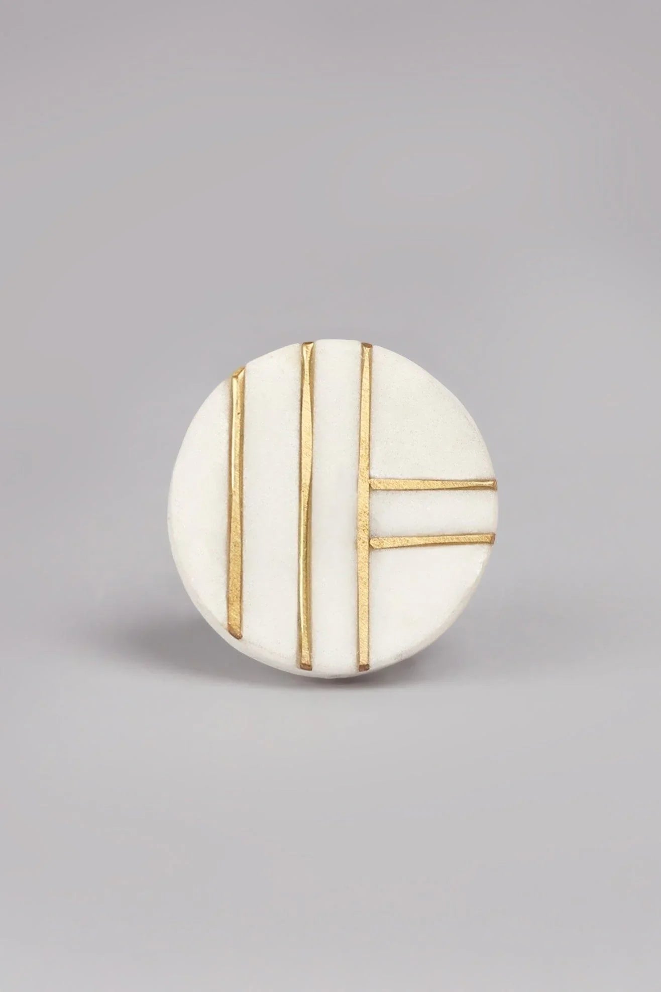 Estella Marble and Gold Cabinet Pull Knob — alternate view, G Decor