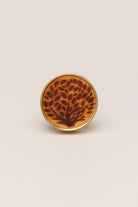 Eterna Brass and Wood Tree Cabinet Pull Knob — close-up view, G Decor