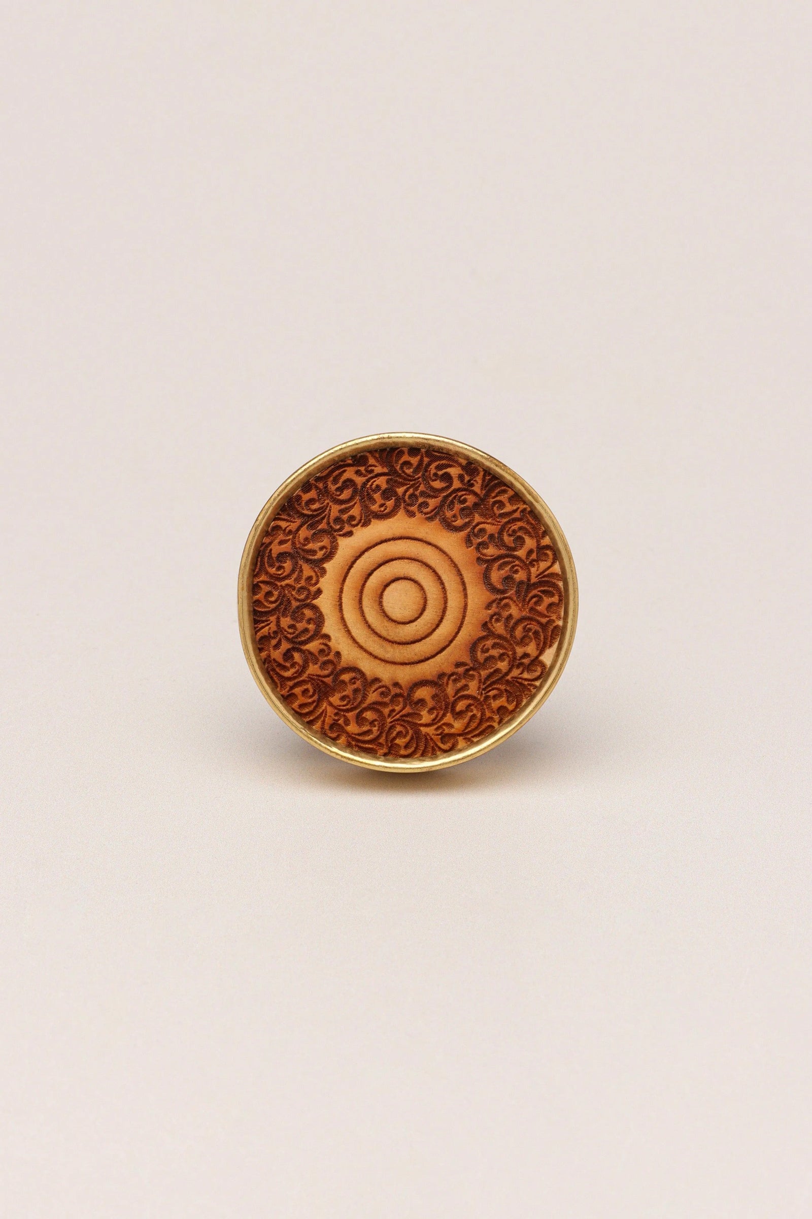 Eterna Brass and Wood Tree Cabinet Pull Knob — lifestyle view, G Decor
