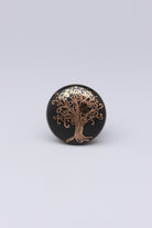 Eternal Bloom Black & Gold Ceramic Knob Tree of Life Collection - G Decor