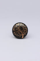 Eternal Bloom Black & Gold Ceramic Knob Tree of Life Collection - G Decor