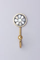 Étoile Bloom Mother Of Pearl Handcrafted Wall Hook Black & Gold Brass Hanger - G Decor