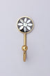 Étoile Bloom Mother of Pearl Wall Hook in Black and Gold with Brass — alternate view, G Decor