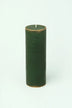 Fern Green and Gold Antique-Style Pillar Candle — lifestyle view, G Decor