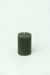 Fern Green and Gold Antique-Style Pillar Candle — alternate view, G Decor
