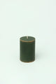 Fern Green & Gold Antique-Style Hand-Finished Pillar Candles - G Decor