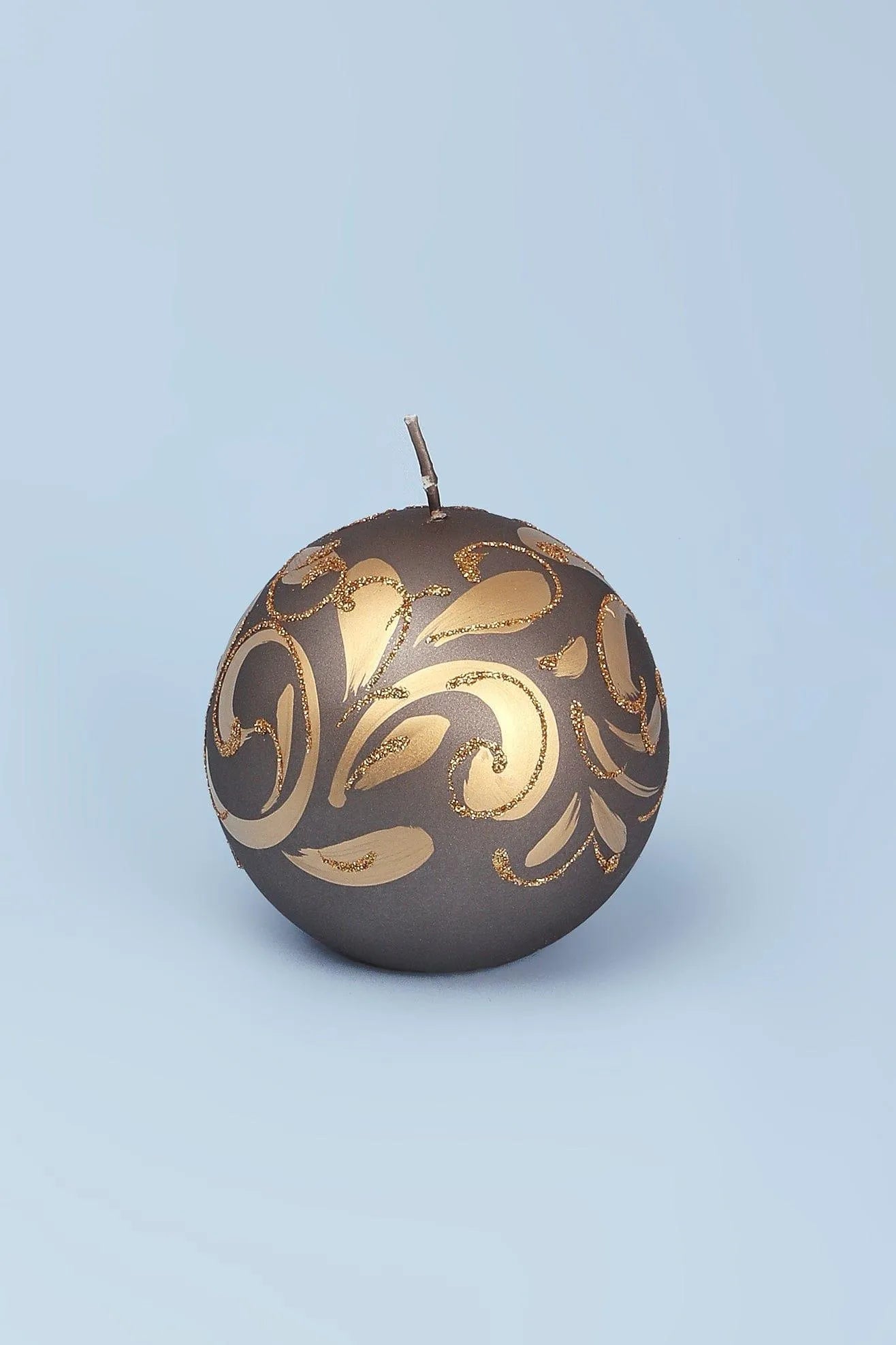Florentino Ornamental Ball Candle in Matte — alternate view, G Decor