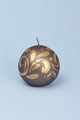 Florentino Hand-Finished Ornamental Ball Candle, Matte Finish with Gold or Silver Detailing - G Decor