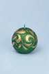 Florentino Hand-Finished Ornamental Ball Candle, Matte Finish with Gold or Silver Detailing - G Decor