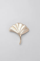 Fossil Ginkgo Cabinet Knob in Gold Matte — close-up view, G Decor