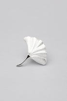 Fossil Ginkgo Cabinet Knob in Silver Matte — G Decor