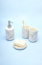 Naples Four-Piece Marble Effect Bathroom Accessory Set — G Decor