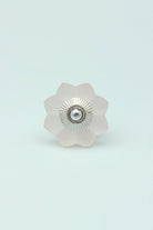 Frosted Fjord Flower Glass Cabinet Knob in Pastel Melon — alternate view, G Decor