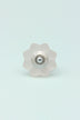 Frosted Fjord Flower Glass Cabinet Knob in Pastel Melon — alternate view, G Decor