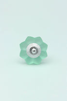 Frosted Fjord Flower Glass Cabinet Knob in Pastel Melon — view 5, G Decor