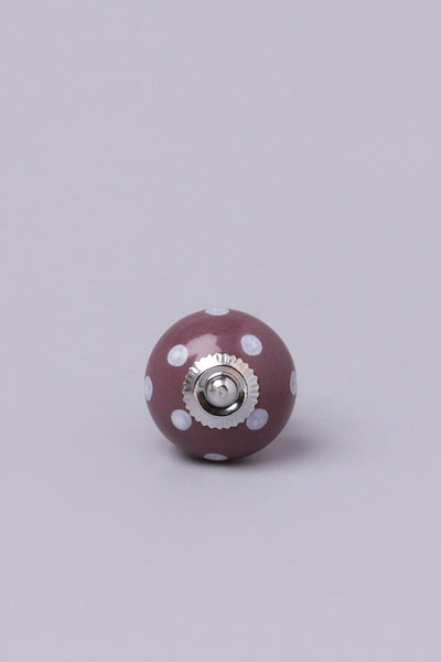 G Decor Door Knobs & Handles Purple Polka Dot Ceramic Door Knobs Cupboard Pull Door Handles