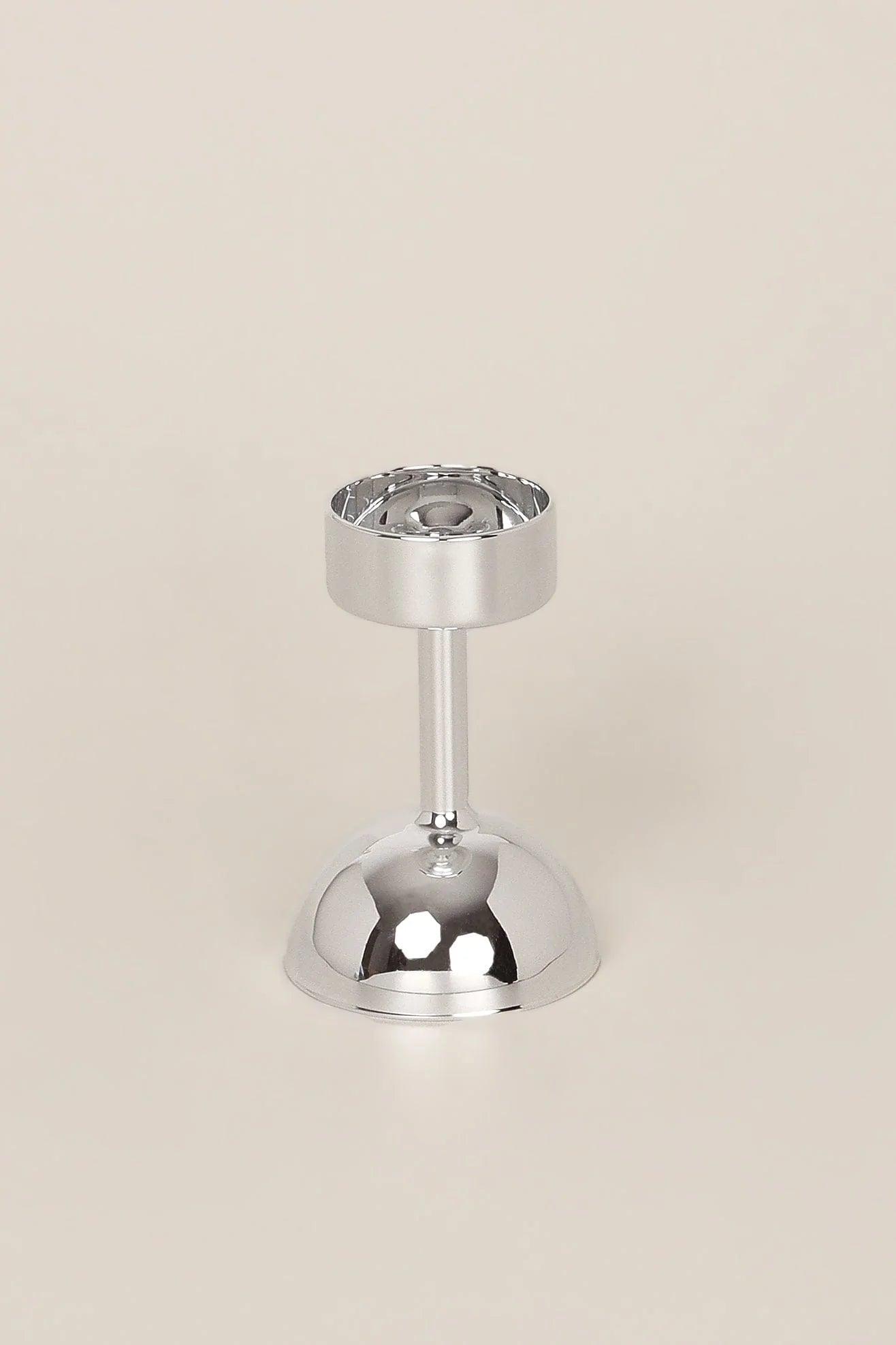 G Decor Set Of 3 Arian Chrome Silver Glass Classic Tealight Vanity Church Candle Holders - G Decor