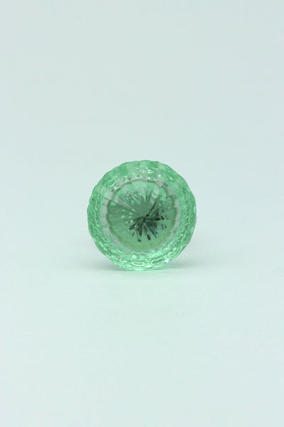 Gdecorstore Door Knobs & Handles Green Harrison Crystal Glass Flower Swirl Pull Knobs