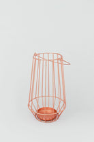 Harper Copper and Glass Geometric Candle Holder — close-up view, G Decor