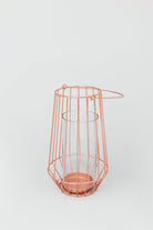 Geometric Copper Glass Tealight Candle Holder - G Decor