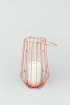 Harper Copper and Glass Geometric Candle Holder — G Decor