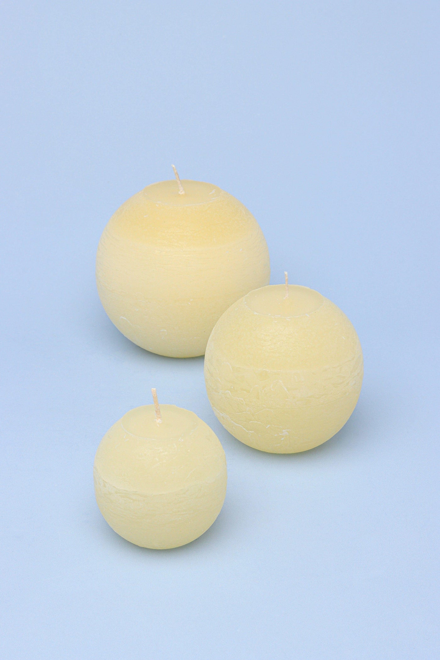 Gdecorstore Candles & Candle Holders Yellow / Set Georgia Ivory Ombre Sphere Ball Candles