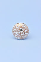 Gold Royal Bloom Ceramic Cabinet Knob — close-up view, G Decor