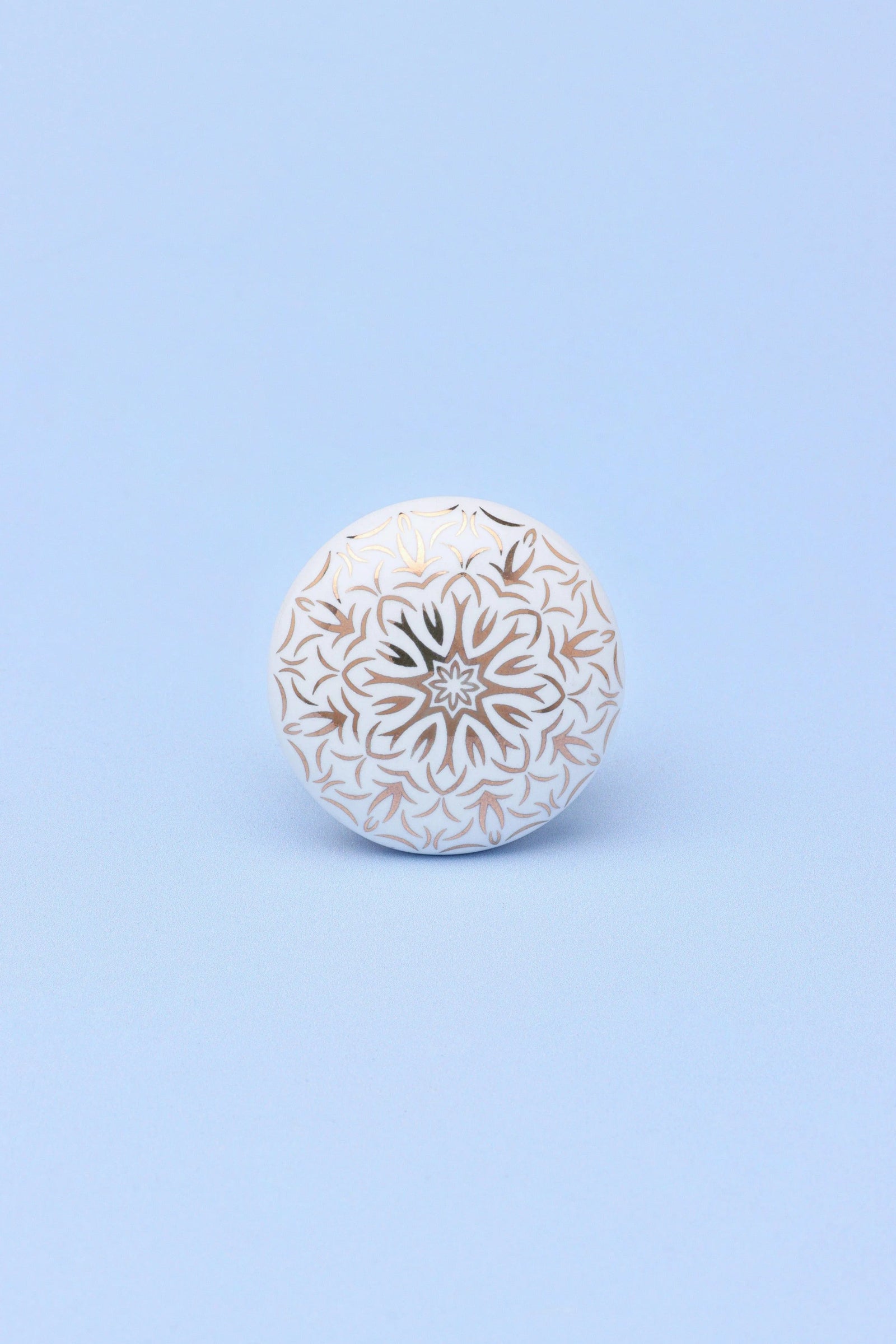 Gold Royal Bloom Ceramic Cabinet Knob — lifestyle view, G Decor