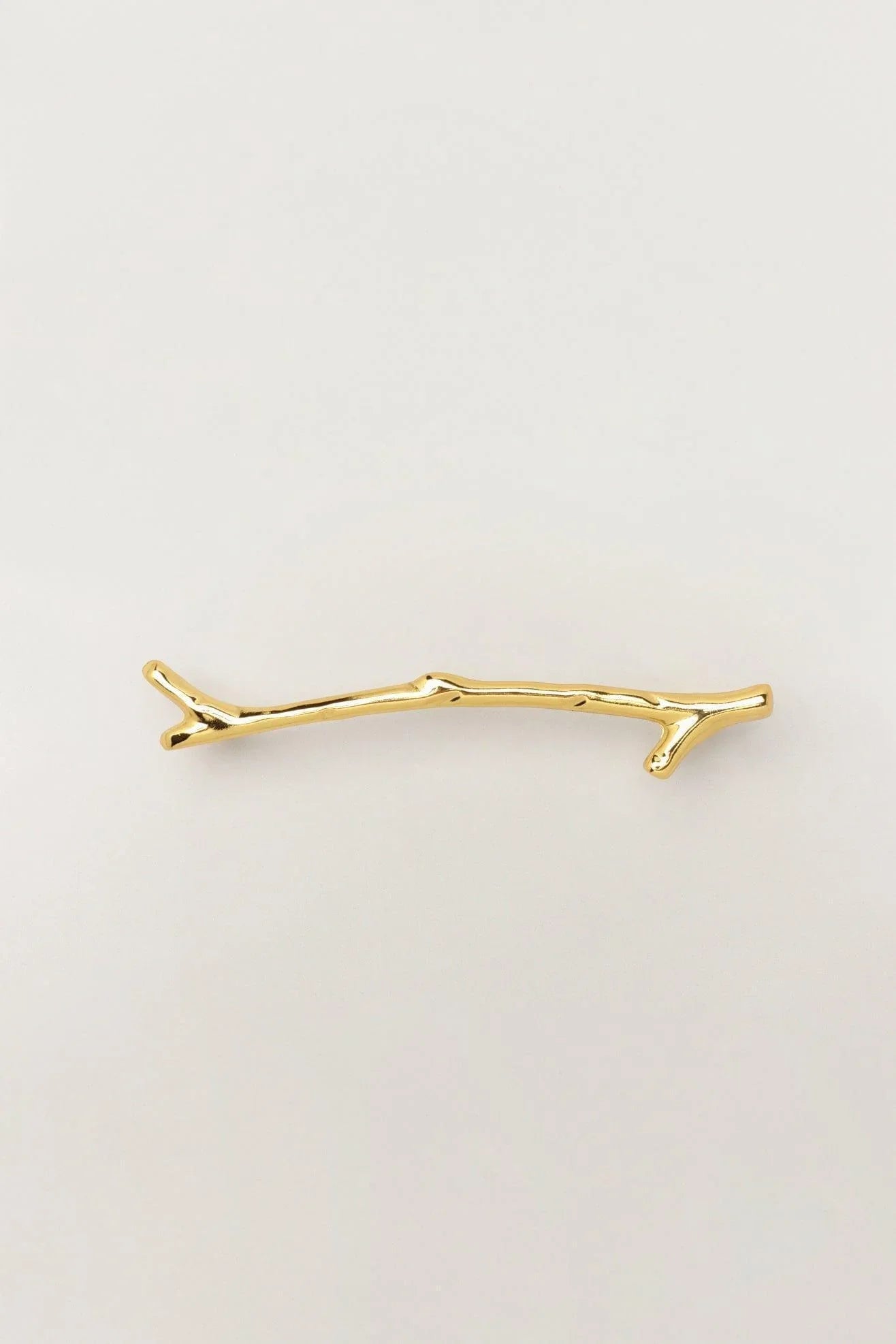 Runa Sculpted Gold Branch Cabinet Pull — lifestyle view, G Decor