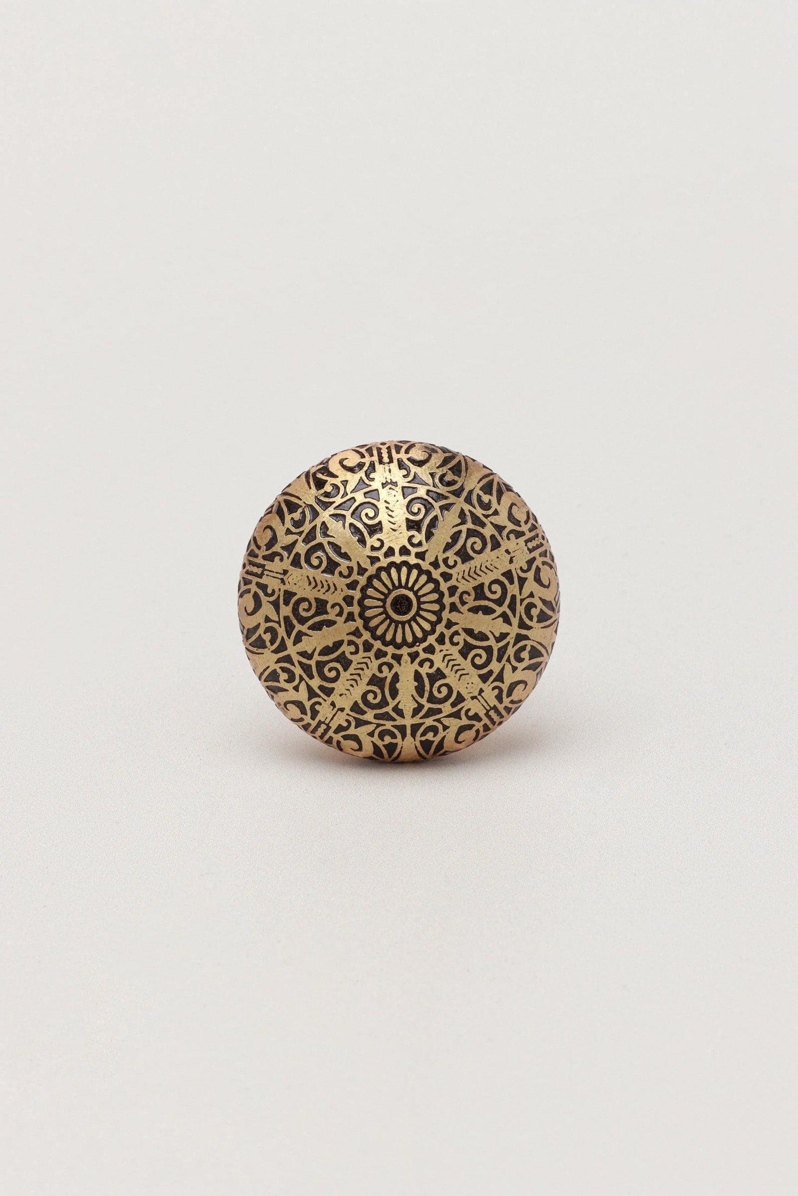 Golden Brass Monarchy Cabinet Knob — alternate view, G Decor