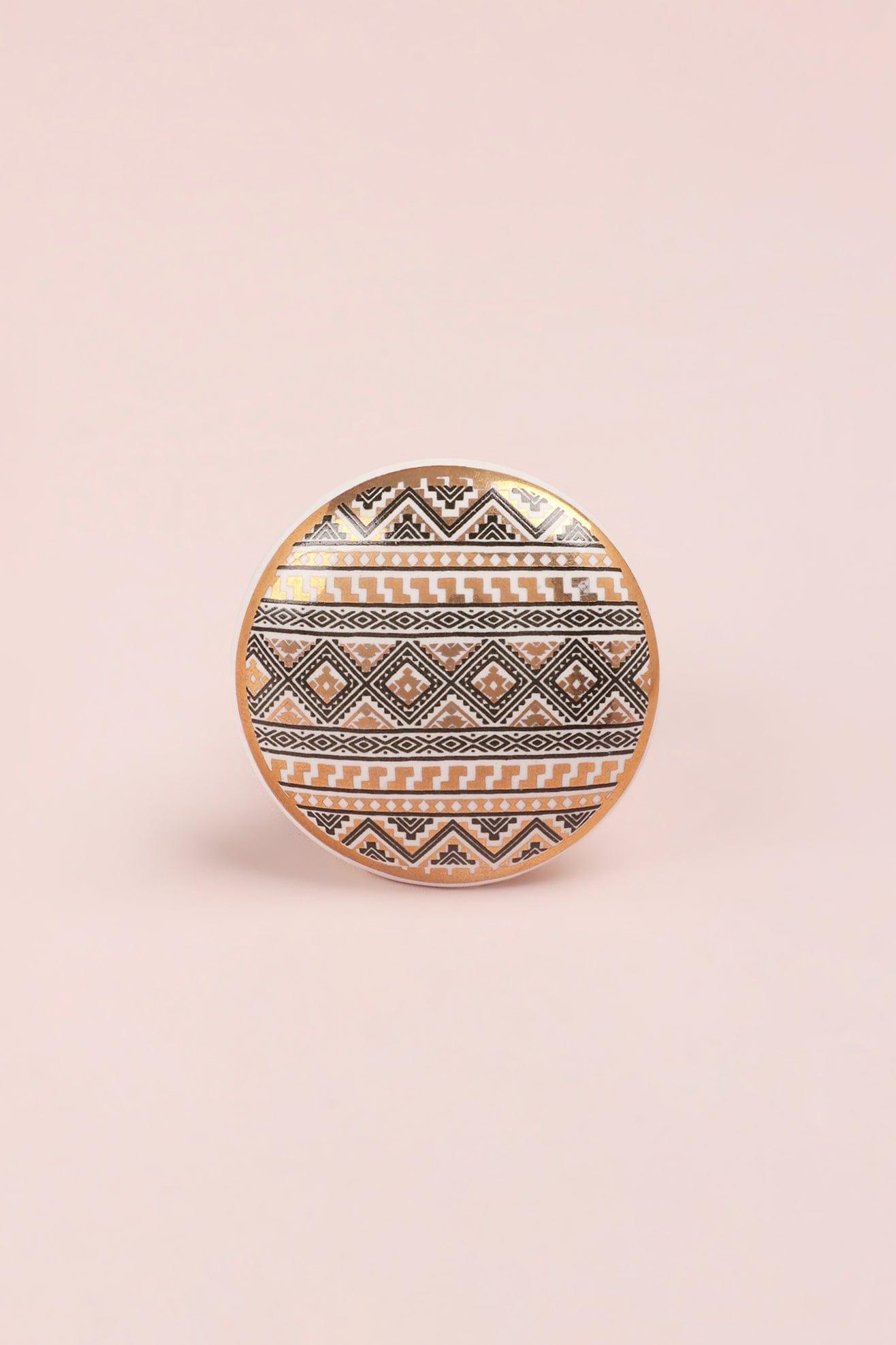 Golden Mystic Persian Ceramic Door Knob - G Decor