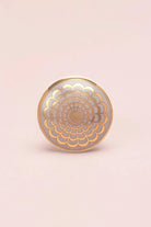 Golden Mystic Persian Ceramic Cabinet Knob — close-up view, G Decor