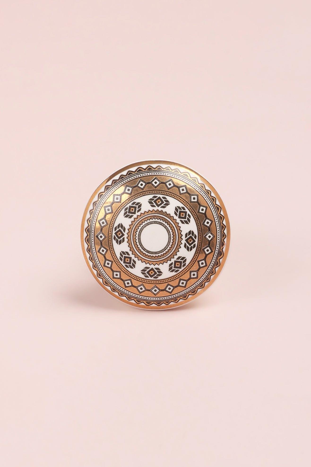 Golden Mystic Persian Ceramic Door Knob - G Decor