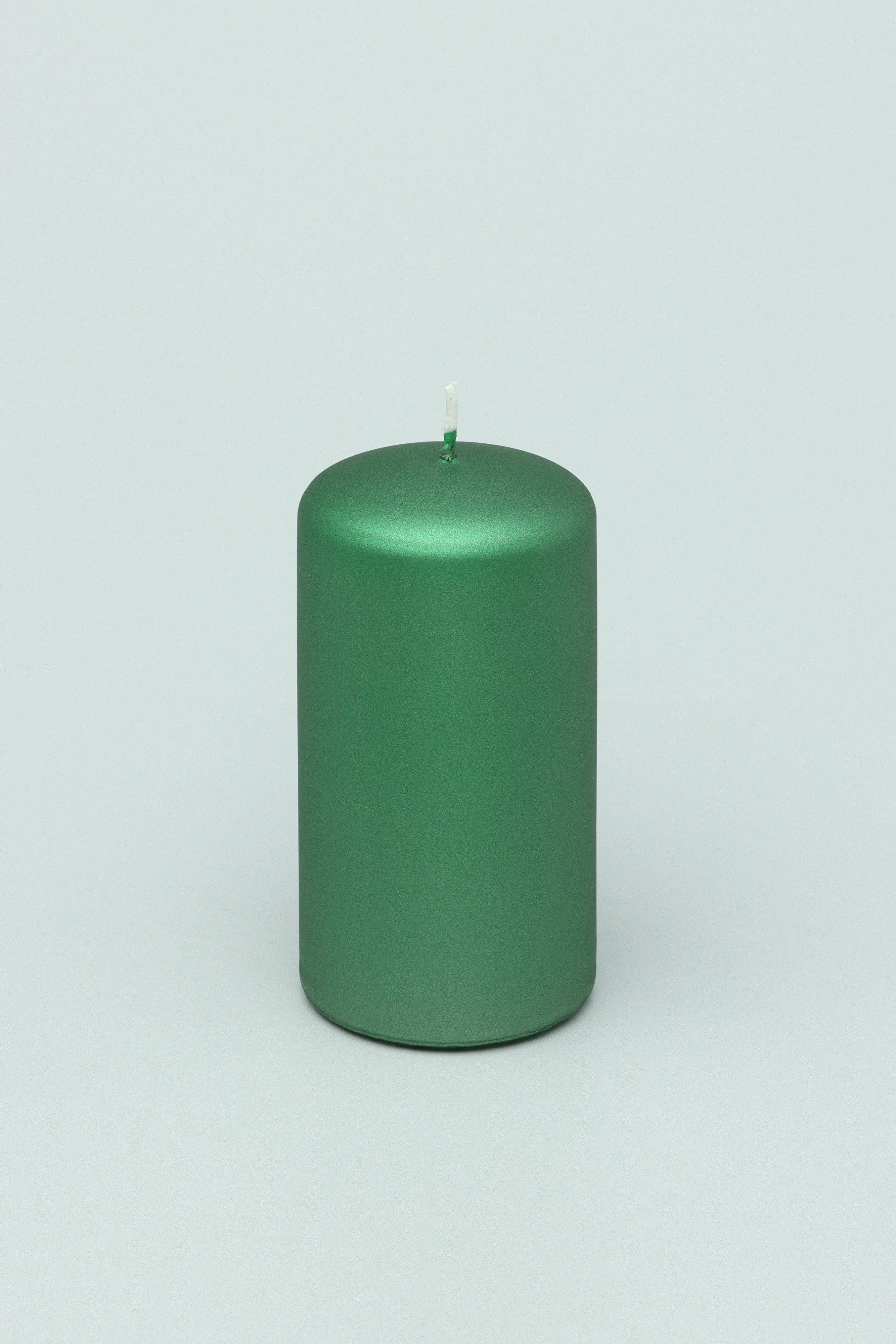 Grace Alouette Forest Green Lacquered Pillar and Ball Candles - G Decor