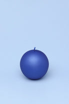 Grace Alouette Indigo Blue Lacquered Pillar and Ball Candle — view 5, G Decor