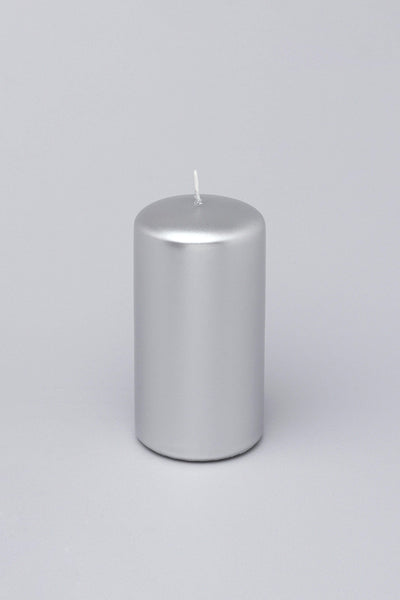 G Decor Candles Silver Grace Varnished Shimmer Pillar Candle