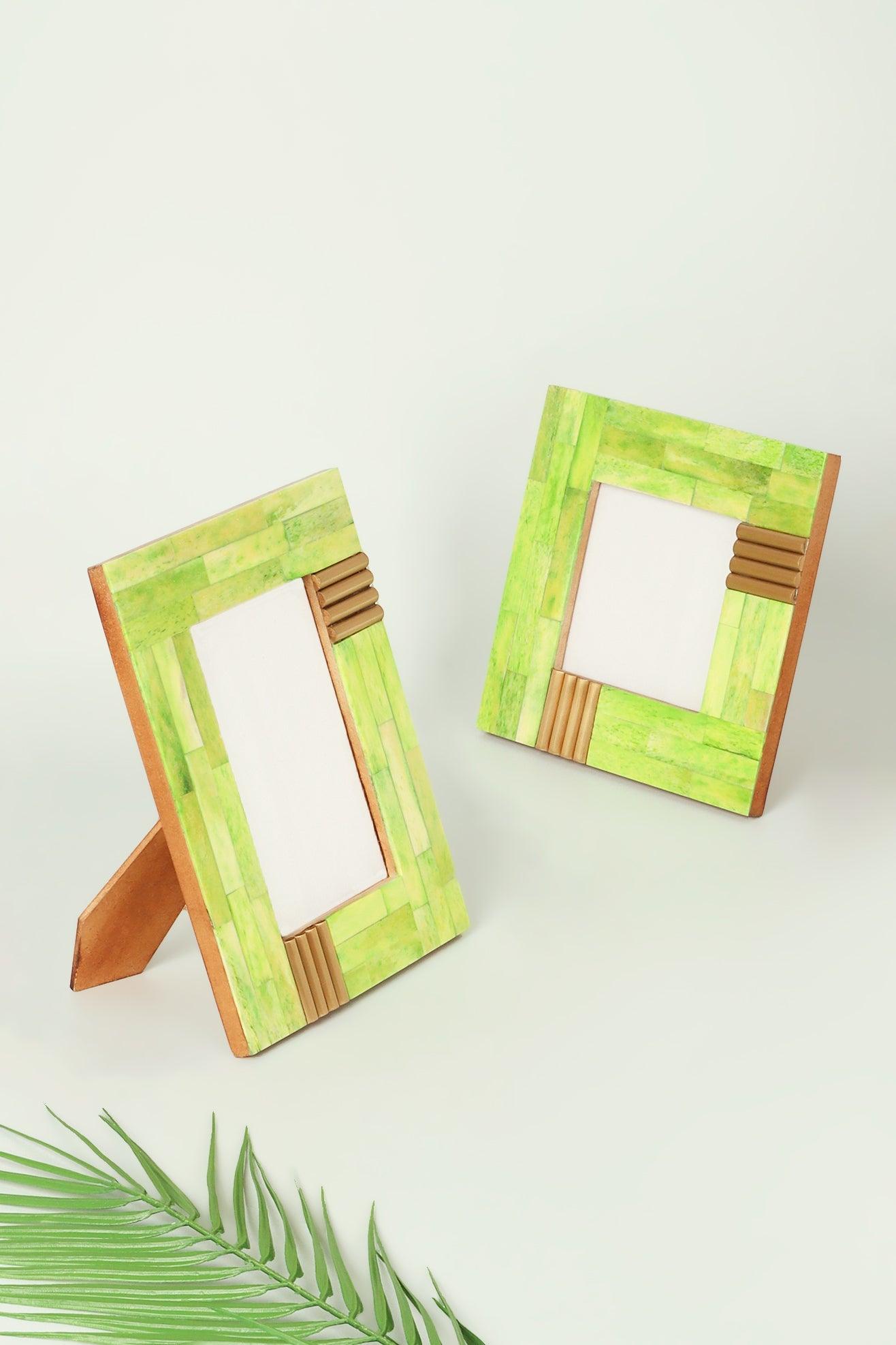 G Decor Picture frames Green Wood Stylish Photo Frames