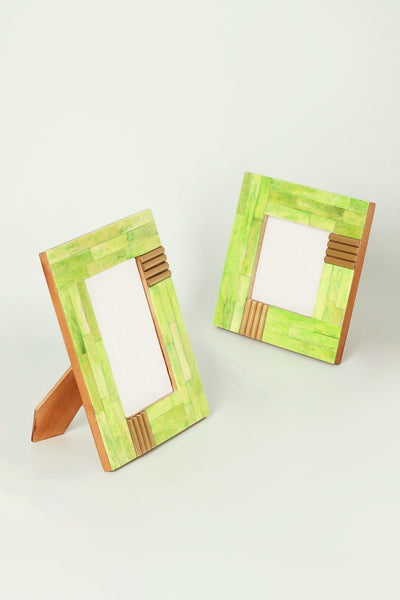 G Decor Picture frames Green Wood Stylish Photo Frames
