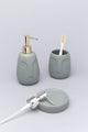 Grey Art Face Ceramic Bath Accessory Set - G Decor