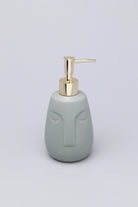 Grey Art Face Ceramic Bathroom Accessory Set — alternate view, G Decor