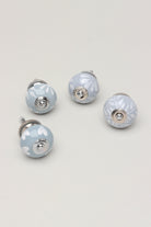 Grey Fusion Handpainted Ceramic Door Knob, Door Handle - G Decor