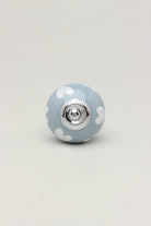 Grey Fusion Hand-Painted Ceramic Cabinet Knob — close-up view, G Decor