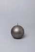 Nocturne Stripe Hand-Painted Waxwork Candle in Graphite and Silver — alternate view, G Decor