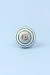Striped Ceramic Cabinet Knob in Dark Green and Blue — alternate view, G Decor