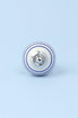 Handcrafted & Handpainted Striped Ceramic Door Knobs White Base Cupboard Pull Handles In Dark Green And Blue In - G Decor