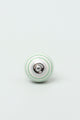 Handcrafted & Handpainted Striped Ceramic Door Knobs White Base Cupboard Pull Handles In Grey and Green - G Decor