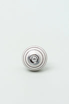 Striped Ceramic Cabinet Knob in Grey and Green — alternate view, G Decor