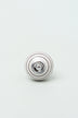 Striped Ceramic Cabinet Knob in Grey and Green — alternate view, G Decor