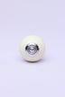 Striped Hand-Painted Ceramic Cabinet Knob in Pink and Yellow — alternate view, G Decor