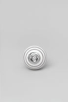 Handcrafted & Handpainted Striped Ceramic Door Knobs White Base Cupboard Pull Handles In Red, Light Green And Dark Gray - G Decor